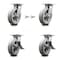 Service Caster 8 Inch Thermoplastic Rubber Swivel Caster Swivel Locks 2 Brakes SCC, 2PK SCC-35S820-TPRBF-BSL-2-SLB-2 - alternate 1